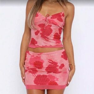 Shein Pink Floral Set